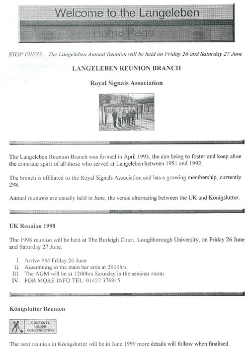 Our first web page 1998